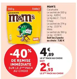 U Express M&m's offre