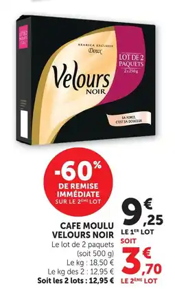 U Express Velours noir cafe moulu offre