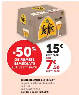 U Express Leffe bière blonde 6,6° offre