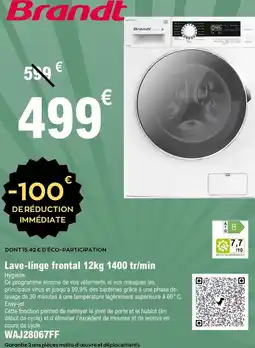 E.Leclerc Brandt - lave-linge frontal 12kg 1400 tr/min offre
