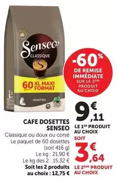 U Express Senseo - cafe dosettes offre