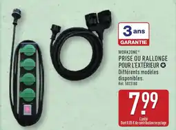ALDI WORKZONE Prise ou rallonge pour l'extérieur offre