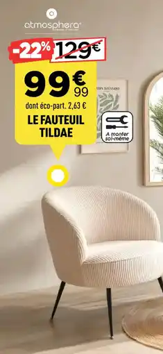 Centrakor Le fauteuil tildae offre