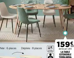 Centrakor La table extensible terra nova offre