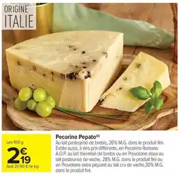 Carrefour Market Pecorino pepato offre