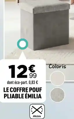 Centrakor Le coffre pouf pliable émilia offre