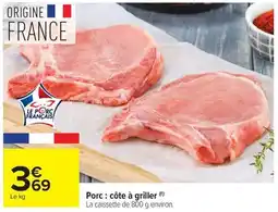 Carrefour Market Porc côte à griller offre