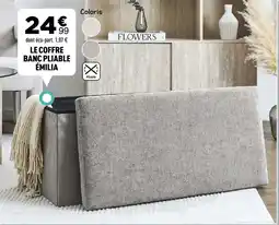 Centrakor Le coffre banc pliable émilia offre