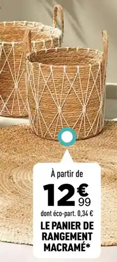 Centrakor Le panier de rangement macramé offre