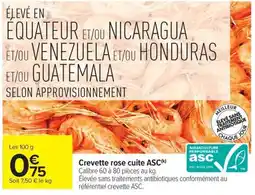 Carrefour Market Crevette rose cuite asc offre