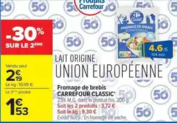 Carrefour Market Fromage de brebis carrefour classic offre
