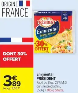 Carrefour Market Emmental président offre