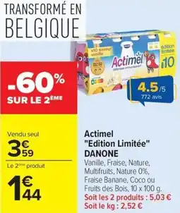 Carrefour Market Actimel edition limitée danone offre