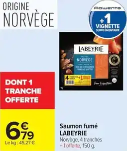 Carrefour Market Saumon fumé labeyrie offre
