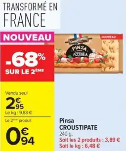 Carrefour Market Pinsa croustipate offre