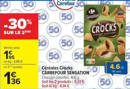 Carrefour Market Céréales crocks carrefour sensation offre