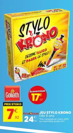 Stokomani GOLIATH Jeu stylo krono offre
