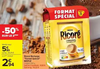 Ricoré recharge format spécial nestlé