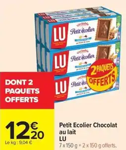 Carrefour Market Petit ecolier chocolat au lait lu offre