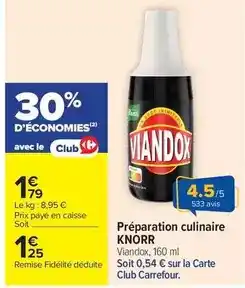 Carrefour Market Knorr - préparation culinaire offre