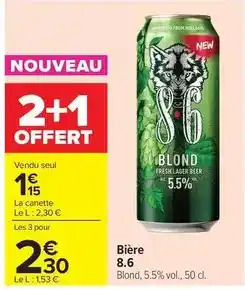 Carrefour Market 8.6 - bière offre