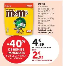 Super U M&m's - cacahuète offre