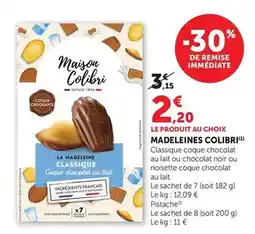Super U Maison colibri - classique coque chocolat au lait offre