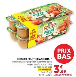 Super U Andros - dessert fruitier offre