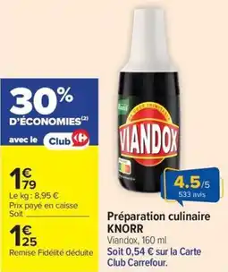 Carrefour Market Préparation culinaire knorr offre