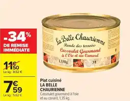 Carrefour Market Plat cuisiné la belle chaurienne offre