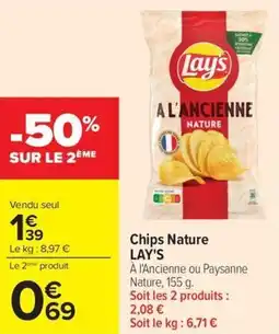 Carrefour Market Chips nature lay's offre