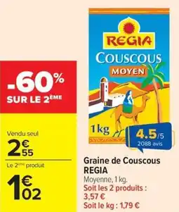 Carrefour Market Graine de couscous regia offre