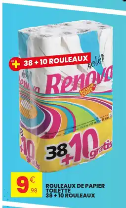 Stokomani RENOVA Rouleaux de papier toilette 38+10 rouleaux offre