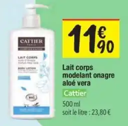 Les Comptoirs de la Bio CATTIER Lait corps modelant onagre aloe vera offre