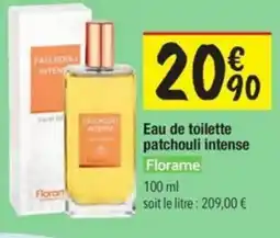 Les Comptoirs de la Bio FLORAME Eau de toilette patchouli intense offre