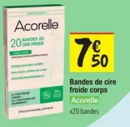 Les Comptoirs de la Bio ACORELLE Bandes de cire froide corps offre