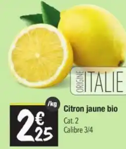 Les Comptoirs de la Bio Citron jaune bio offre