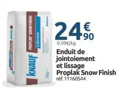 Mr Bricolage KNAUF Enduit de jointoiement et lissage Proplak Snow Finish offre