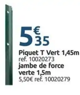 Mr Bricolage Piquet T Vert 1,45m offre