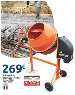 Mr Bricolage Bétonnière électrique offre