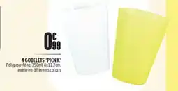 L'incroyable 4 gobelets 'picnic' offre