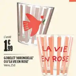 L'incroyable Gobelet'hirondelle' ou'la vie en rose offre