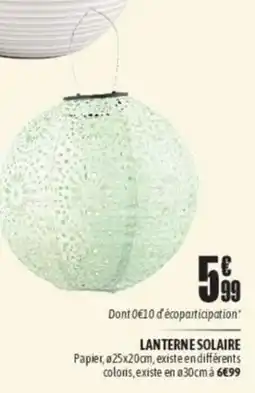L'incroyable Lanterne solaire offre