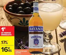Carrefour Market Pastis de marseille bayanis offre