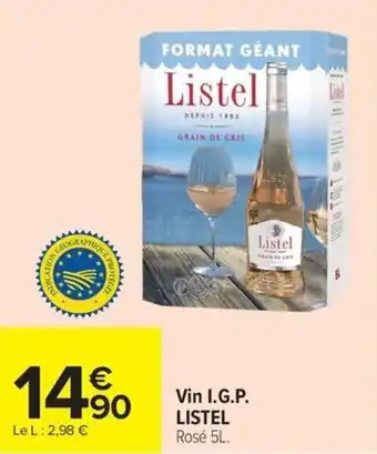 Carrefour Market Vin i.g.p. listel offre