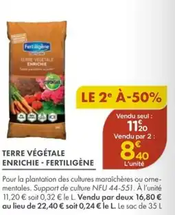 Point Vert FERTILIGÈNE Terre végétale enrichie offre