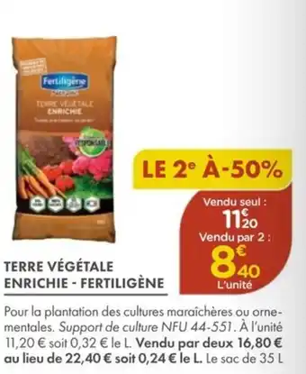 Point Vert FERTILIGÈNE Terre végétale enrichie offre