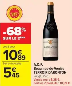 Carrefour Market A.o.p. beaumes-de-venise terroir daronton offre