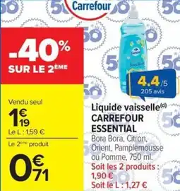 Carrefour Market Liquide vaisselle carrefour essential offre