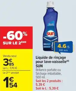 Carrefour Market Liquide de rinçage pour lave-vaisselle sun offre